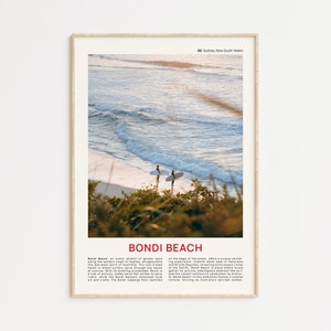 Bondi Beach Print Filmfoto, Bondi Beach Wandkunst, Bondi Beach Poster, Bondi Beach Foto, Bondi Beach Poster Druck, Sydney, Australien Druck