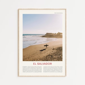 Foto de película impresa de El Salvador, arte de la pared de El Salvador, cartel de El Salvador, foto de El Salvador, impresión del cartel de El Salvador, decoración de la pared de El Salvador