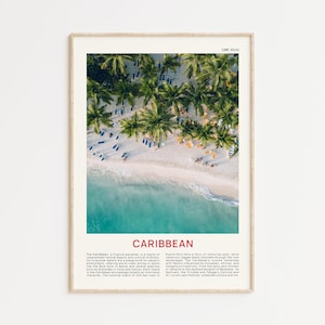 Caribbean Print Film Photo, Caribbean Wall Art, Caribbean Poster, Caribbean Photo, Caribbean Poster Print, Caribbean Wall Decor, Satellite
