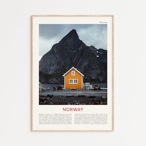 Norwegen Print Film Foto, Norwegen Wandkunst, Norwegen Poster, Norwegen Foto, Norwegen Poster Druck, Norwegen Wanddekor, Norwegen Kunst, Norwegen Meer Haus