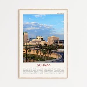 Orlando print filmfoto, Orlando kunst aan de muur, Orlando poster, Orlando Photo, Orlando poster print, Florida Wall Decor, VS, Verenigde Staten
