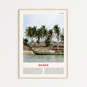Fotografía impresa de Ghana, arte mural de Ghana, póster de Ghana, foto de Ghana, impresión de póster de Ghana, decoración de pared de Ghana, arte de Ghana, decoración de pared de Ghana, barco