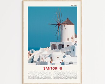Santorini Print Film Photo, Santorini Wall Art, Santorini Poster, Santorini Photo, Santorini Poster Print, Greece Wall Decor, Greece Poster
