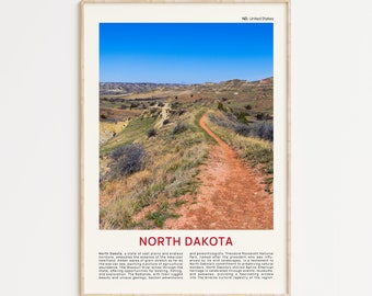 North Dakota Print Film Photo, North Dakota Wall Art, North Dakota Poster, North Dakota Photo, North Dakota Poster Print, USA Wall Decor