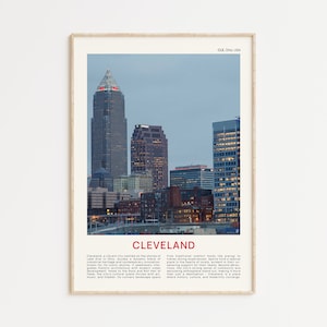 Cleveland print filmfoto, Cleveland Wall Art, Cleveland poster, Cleveland Photo, Cleveland poster Print, Ohio Wall Decor, USA poster print
