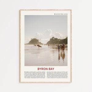 Fotografía impresa de Byron Bay, arte mural de Byron Bay, póster de Byron Bay, fotografía de Byron Bay, impresión de póster de Byron Bay, decoración de pared de Australia, Gales del Sur