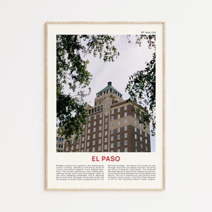 El Paso Print Film Photo, El Paso Wall Art, El Paso Poster, El Paso Photo, El Paso Poster Print, El Paso Wall Decor, Texas Art, USA Poster