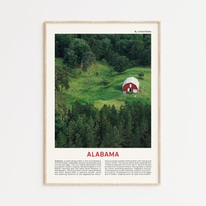 Alabama Print Film Foto, Alabama Wandkunst, Alabama Poster, Alabama Foto, Alabama Poster Druck, Alabama Wand-Dekor, USA Poster, Alabama Kunst
