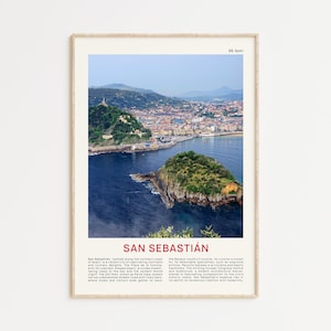 San Sebastián Print Filmfoto, San Sebastián Wandkunst, San Sebastián Poster, San Sebastián Foto, San Sebastián Poster, Spanien Druck