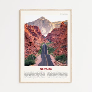 Nevada print film foto, Nevada Wall Art, Nevada poster, Nevada Photo, Nevada poster print, USA muur decor, Verenigde Staten poster print