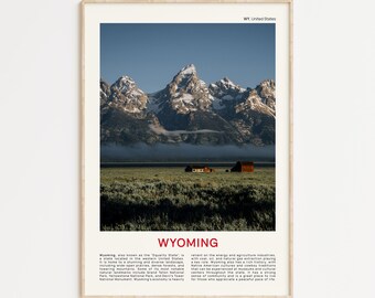 Wyoming Print Film Foto, Wyoming Wandkunst, Wyoming Poster, Wyoming Foto, Wyoming Poster Druck, USA Wanddekoration, USA Poster Druck, USA Druck
