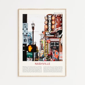 Nashville print filmfoto, Nashville kunst aan de muur, Nashville poster, Nashville Photo, Nashville poster print, Tennessee Wall Decor, USA poster