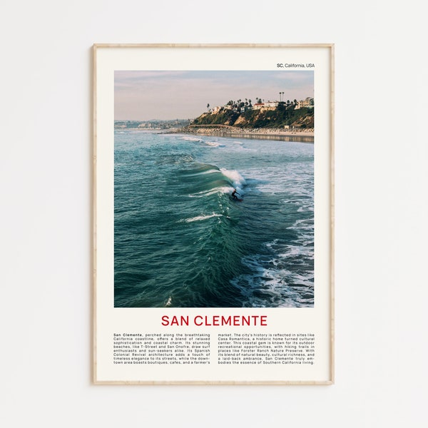 San Clemente Print Film Photo, San Clemente Wall Art, San Clemente Poster, San Clemente Photo, San Clemente Poster Print, California Surfing