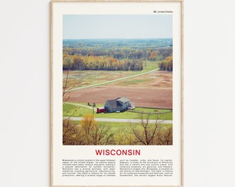 Wisconsin Print Film Photo, Wisconsin Wall Art, Wisconsin Poster, Wisconsin Photo, Wisconsin Poster Print, USA Wall Decor, USA Poster Print