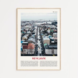 Impression photo de film Reykjavik, art mural Reykjavik, affiche de Reykjavik, photo de Reykjavik, impression d'affiche de Reykjavik, décoration murale Islande, art islandais