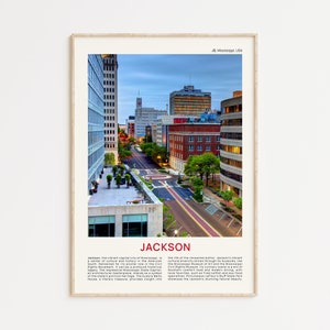 Jackson Print Film Photo, Jackson Wall Art, Jackson Poster, Jackson Photo, Jackson Poster Print, Mississippi Wall Decor, USA Poster Print