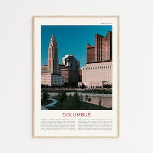 Columbus Print Film Photo, Columbus Wall Art, Columbus Poster, Columbus Photo, Columbus Poster Print, Ohio Wall Decor, Ohio Poster Print,USA