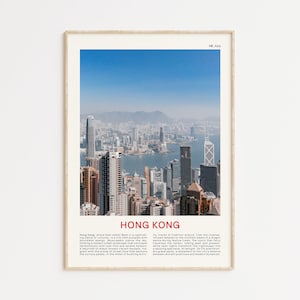 Fotografía impresa en película de Hong Kong, arte mural de Hong Kong, póster de Hong Kong, fotografía de Hong Kong, impresión de póster de Hong Kong, horizonte de Hong Kong, arte de Hong Kong