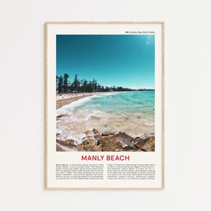 Manly Beach Print Film Foto, Manly Beach Wandkunst, Manly Beach Poster, Manly Beach Foto, Manly Beach NSW Print