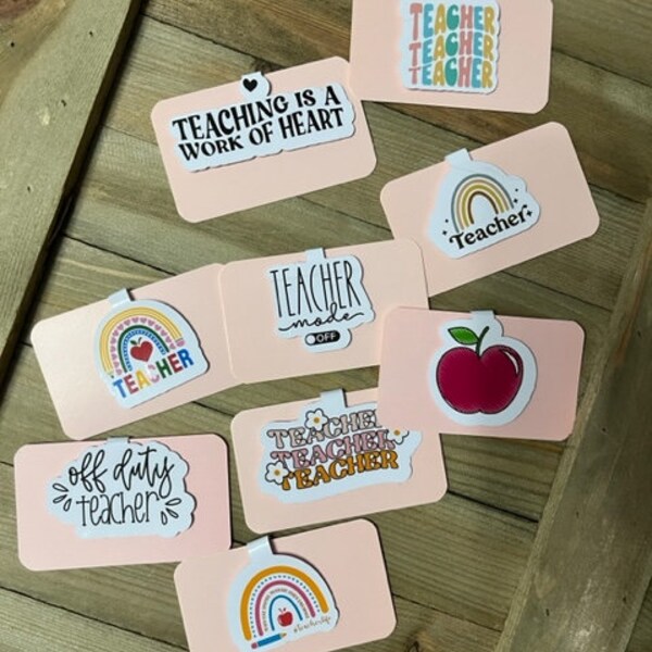 Magnetic Bookmarks, Teachers, Teaching, Teacher Appreciation, Back to School, Teacher Gifts, Bookmarks, Cute Bookmarks, Mix and Match