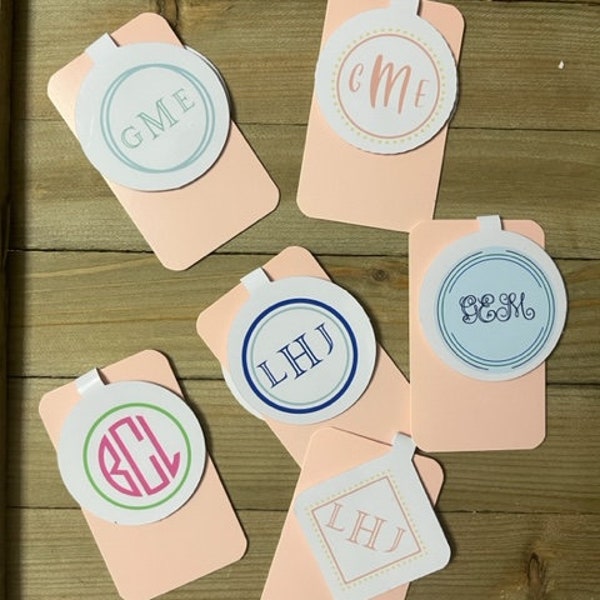 Magnetic Bookmarks, Monogram, Personalized Bookmarks, Custom Bookmarks, Monogram Bookmarks, Bookmarks, Cute Bookmarks