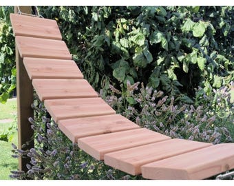 Parque De Escalada Para Gatos De Pared - Estantes De Madera Y Puente Colgante, Hecho A Mano - Para Ejercicio Y Descanso