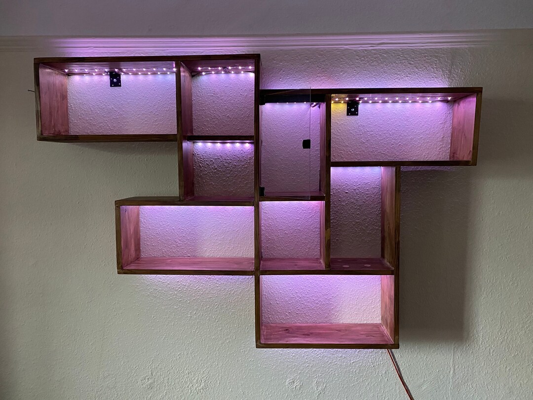 Random Bookcase Bespoke Random Style Bookcase W/ Optional RGB Led's - Made to Order - Etsy