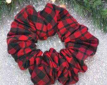 Christmas Tartan Scrunchie
