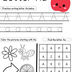 Trace & Color Alphabet Worksheets