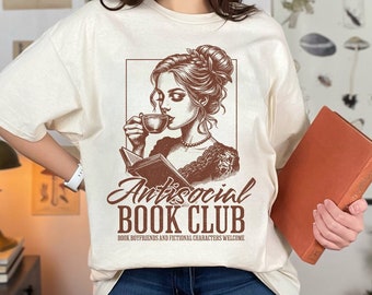 Anti-Social Book Club Shirt: Romance Reader Gift