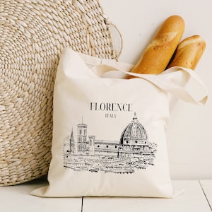 Florence Tote Bag, Florence Itay Tote, Italy Gift, Italy Tote, Italy Travel, Love Italy, Florence Travel, Gift for Travel Lover
