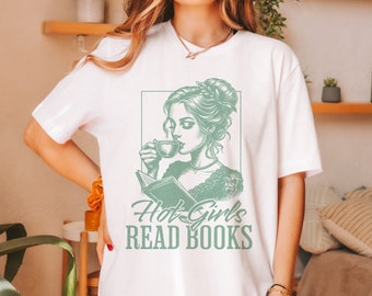 Heiße Mädchen lesen Bücher Shirt - Buchliebhaber T-Shirt