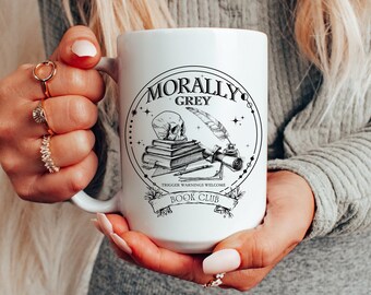 Morally Grey Book Club Mug: Book Lover Gift