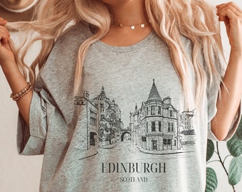Edinburgh Scotland Sweatshirt: Ethically-Made Cotton Blend