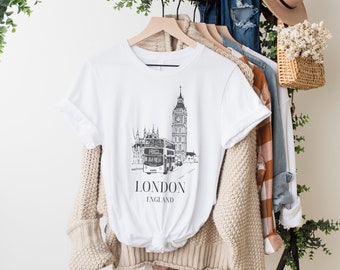 London Skyline Crewneck Sweatshirt: England Souvenir Gift