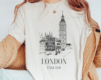 London Skyline Crewneck Sweatshirt: England Souvenir Gift