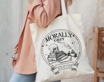 Morally Grey Book Club Tote, Book Lover Bag, Bookish Merch, Dark Romance Reader Gift