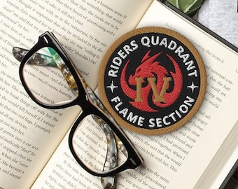 Geborduurde patch vierde vleugel: Riders Quadrant, Basgiath War College