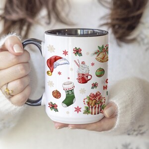 クリスマス コーヒー マグ、シークレット サンタ ギフト、クリスマス映画マグ、クリスマス ツリー マグ、ホリデー マグ、ホット チョコレート マグ、メリー クリスマス ギフト