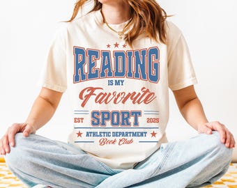 Book Lover Shirt: Reading Is My Favorite Sport, Cotton Bookworm Tee