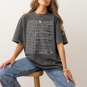 Custom Bookshelf Bookish Shirt, Personalized Book Club Shirt, Custom Reading Bookish Merch, Gift for Book Lovers, Booktok, TBR Shirt