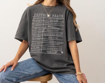 Custom Bookshelf Bookish Shirt, Personalized Book Club Reader Gift