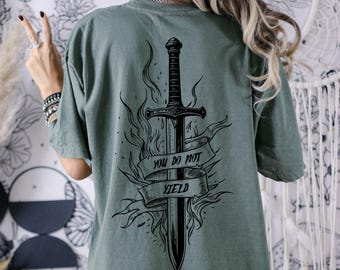 Throne of Glass Licensed Shirt, Sarah J Maas Merch, You do Not Yield Bookish Shirt, Fireheart Shirt, TOG Merch, Aelin Galathynius, SJM Shirt