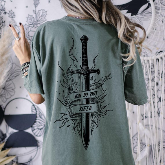 Throne of Glass Licensed Bookish Shirt: You Do Not Yield, Fireheart Sjm Merch