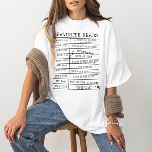 Custom Bookshelf Bookish Shirt, Personalized Book Club Shirt, Custom Reading Bookish Merch, Gift for Book Lovers, Booktok, TBR Shirt