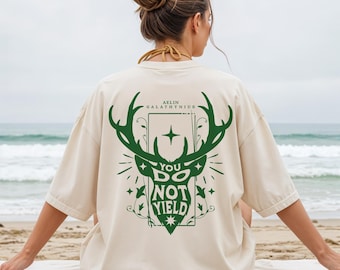 Throne of Glass, You Do Not Yield Bookish Shirt, Fireheart Aelin Galathynius, Sjm Merch