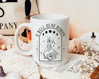 Well Read Woman Mug, Bookish Merch, Booktok Romantasy Reader Gift