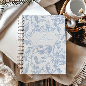 Floral Personalized Journal, Customized Notebook for Women, Custom Name Journal, Bridesmaid Gift, Book Lover Gift for Her