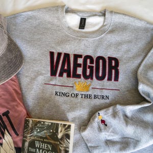 Kaan Vaegor Embroidered Sweatshirt Booktok Book Merch, Sarah A. Parker Licensed Merch, Dragon Age, Bookish Shirt, When the Moon Hatched