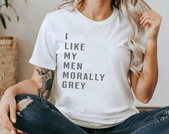 Morally Grey Men Book Shirt: Booktok Reader Tee